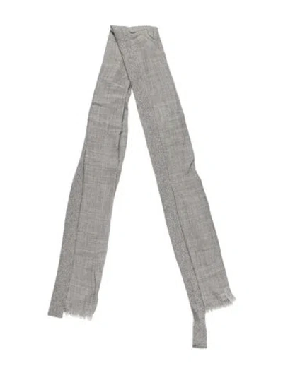 Pre-owned Brunello Cucinelli Cashmere Scarf In Gray