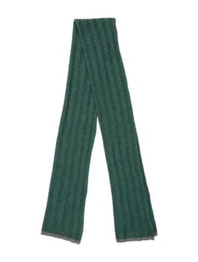 Pre-owned Brunello Cucinelli Cashmere Scarf In Green