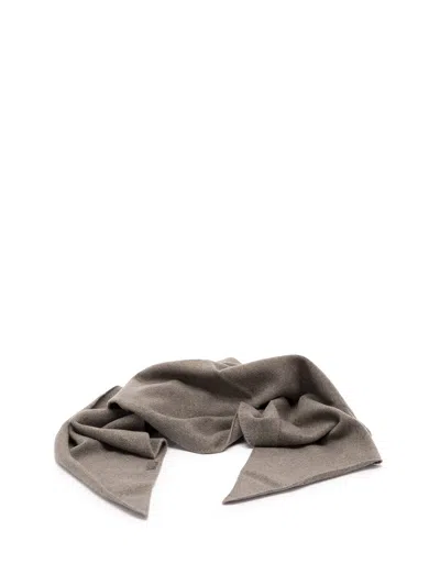 Brunello Cucinelli Embellished Cashmere Scarf In Gray