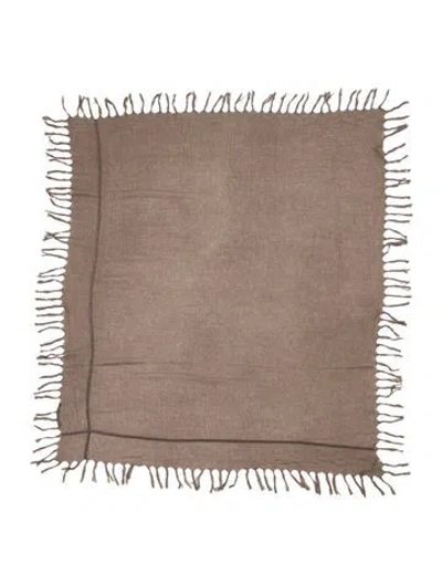 Pre-owned Brunello Cucinelli Cashmere Scarf In Grey
