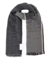 Brunello Cucinelli Men Cashmere And Silk Scarf In Grey