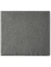 Brunello Cucinelli Cashmere Diagonal Scarf In Grey