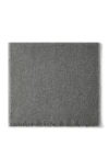 Brunello Cucinelli Cashmere Diagonal Scarf In Medium Grey