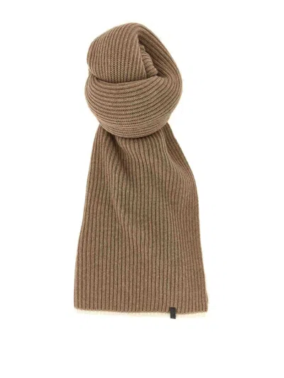 Brunello Cucinelli Cashmere Scarf Monile In Sand