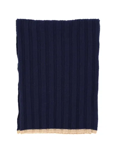 Brunello Cucinelli Cashmere Scarf In Navy