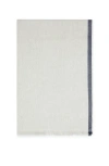 Brunello Cucinelli Cashmere Stripe-detail Diagonal Scarf In Pearl Grey