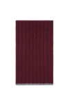 Brunello Cucinelli Cashmere Scarf In Burgundy