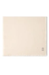 Brunello Cucinelli Cashmere Diagonal Scarf In Neutral