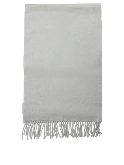 Brunello Cucinelli Cashmere Scarf Scarves Grey In Gray