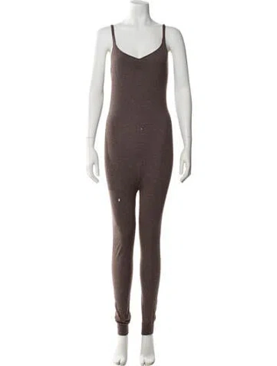 Pre-owned Brunello Cucinelli Cashmere Scoop Neck Jumpsuit In Brown