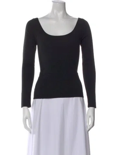 Pre-owned Brunello Cucinelli Cashmere Scoop Neck Sweater In Black