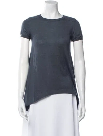 Pre-owned Brunello Cucinelli Cashmere Scoop Neck Sweater In Blue