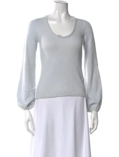 Pre-owned Brunello Cucinelli Cashmere Scoop Neck Sweater In Blue
