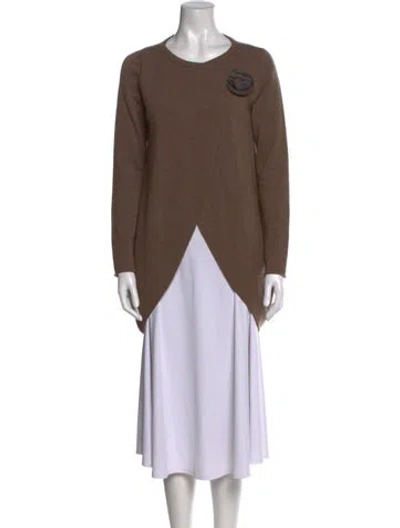 Pre-owned Brunello Cucinelli Cashmere Scoop Neck Sweater In Brown