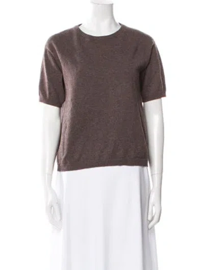 Pre-owned Brunello Cucinelli Cashmere Scoop Neck Sweater In Brown