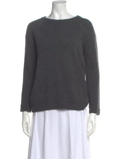 Pre-owned Brunello Cucinelli Cashmere Scoop Neck Sweater In Gray