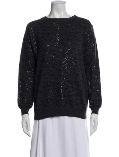 Pre-owned Brunello Cucinelli Cashmere Scoop Neck Sweater In Gray