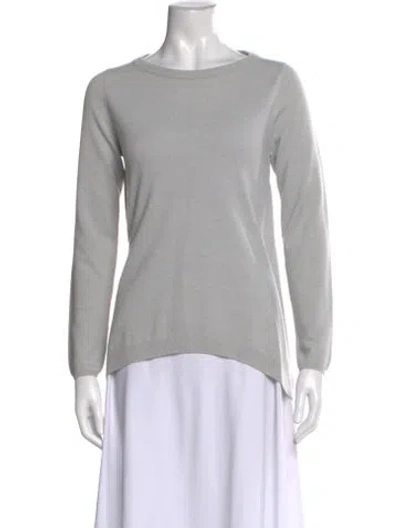 Pre-owned Brunello Cucinelli Cashmere Scoop Neck Sweater In Gray