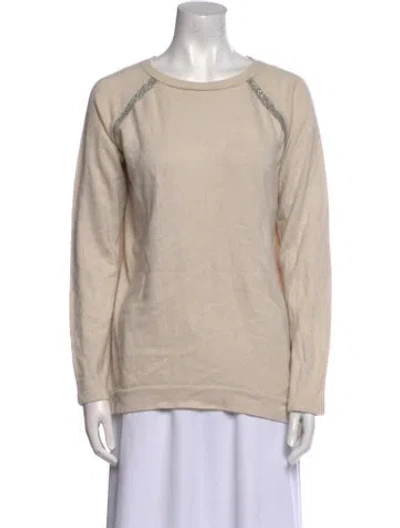 Pre-owned Brunello Cucinelli Cashmere Scoop Neck Sweater In Neutral