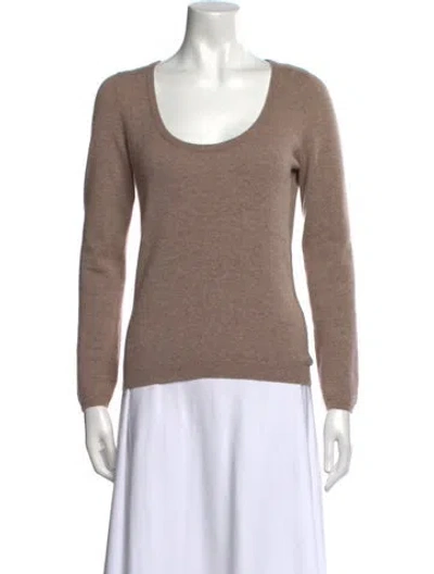 Pre-owned Brunello Cucinelli Cashmere Scoop Neck Sweater In Neutral