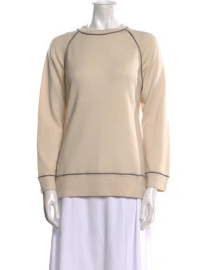 Pre-owned Brunello Cucinelli Cashmere Scoop Neck Sweater In Neutral