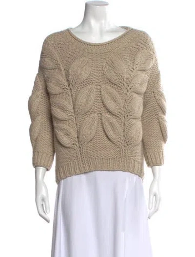 Pre-owned Brunello Cucinelli Cashmere Scoop Neck Sweater In Neutral