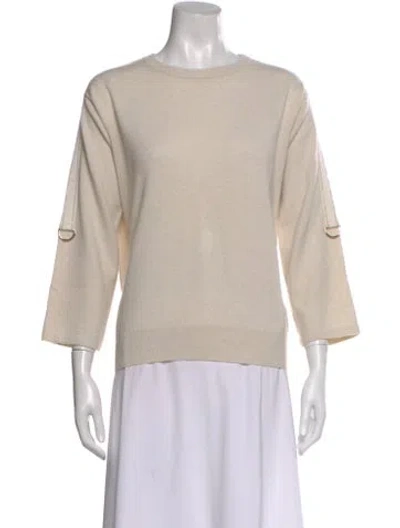 Pre-owned Brunello Cucinelli Cashmere Scoop Neck Sweater In Neutral