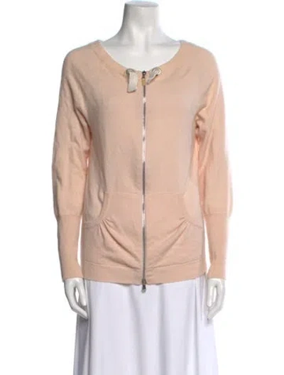 Pre-owned Brunello Cucinelli Cashmere Scoop Neck Sweater In Pink