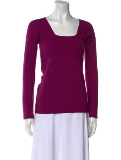 Pre-owned Brunello Cucinelli Cashmere Scoop Neck Sweater In Purple