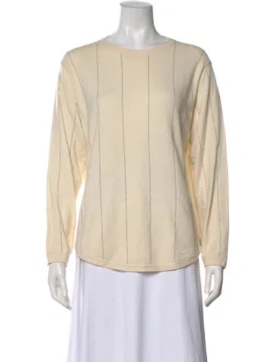 Pre-owned Brunello Cucinelli Cashmere Scoop Neck Sweater In Purple
