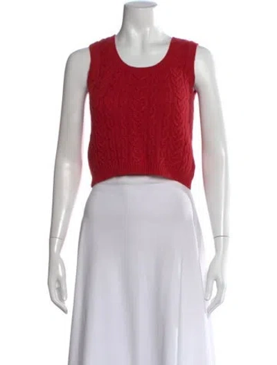 Pre-owned Brunello Cucinelli Cashmere Scoop Neck Sweater In Red