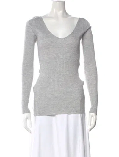 Pre-owned Brunello Cucinelli Cashmere Scoop Neck Sweater W/ Tags In Gray