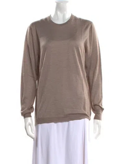 Pre-owned Brunello Cucinelli Cashmere Scoop Neck Sweater W/ Tags In Neutral