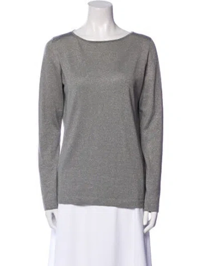 Pre-owned Brunello Cucinelli Cashmere Scoop Neck Sweatshirt In Gray