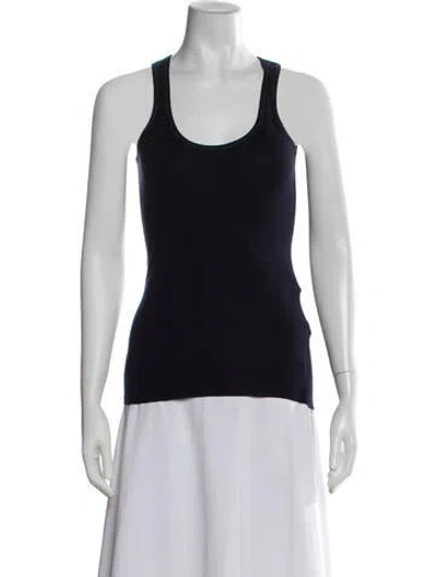Pre-owned Brunello Cucinelli Cashmere Scoop Neck Top In Blue