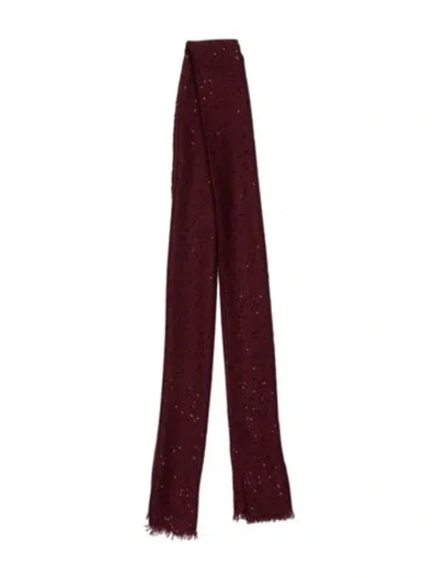 Pre-owned Brunello Cucinelli Cashmere Shawl W/ Tags In Burgundy