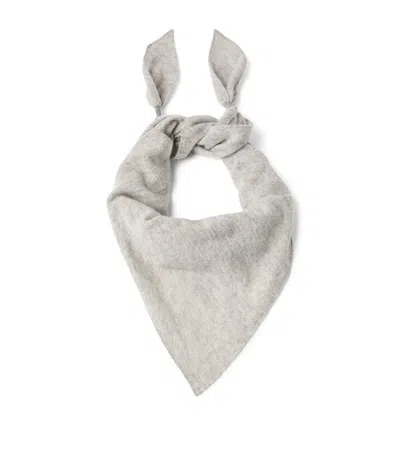 Brunello Cucinelli Cashmere Shiny Scarf In Gray