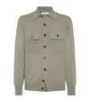 Brunello Cucinelli Cashmere Shirt-style Cardigan In Green