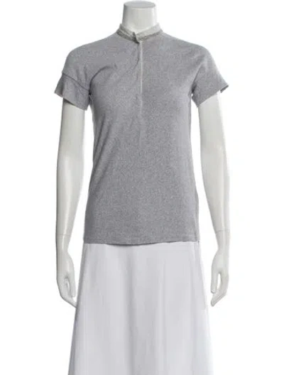 Pre-owned Brunello Cucinelli Cashmere Short Sleeve Polo In Neutral