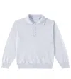Brunello Cucinelli Cashmere, Silk, And Linen Polo Sweater In Blau