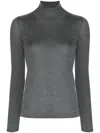 Brunello Cucinelli Luxe Cashmere Silk Turtleneck Sweater In Gray