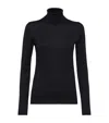 Brunello Cucinelli Cashmere-silk-blend Rollneck Sweater In Black
