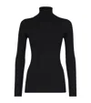 Brunello Cucinelli Cashmere-silk-blend Rollneck Sweater In Black