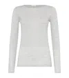 Brunello Cucinelli Cashmere-silk-blend Sweater In Gray