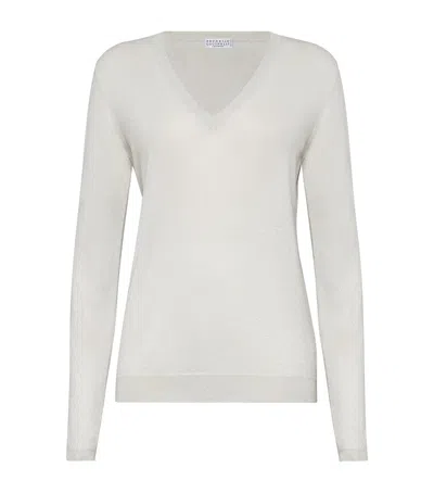 BRUNELLO CUCINELLI CASHMERE-SILK-BLEND SWEATER