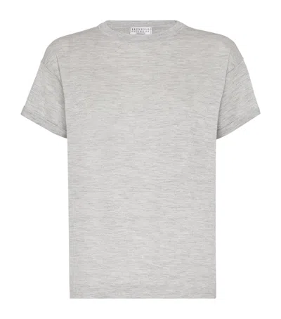 BRUNELLO CUCINELLI CASHMERE-SILK-BLEND T-SHIRT