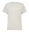 Brunello Cucinelli Cashmere And Silk Lightweight Sweater In White