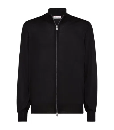 BRUNELLO CUCINELLI CASHMERE-SILK CARDIGAN