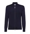 Brunello Cucinelli Wool And Linen Blend Blous In Blue