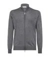 Brunello Cucinelli Cashmere-silk Cardigan In Gray